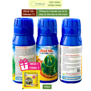 Jolle 1sl đặc trị bệnh vi khuẩn sọc lá và cháy lá, khô đầu lá trên hành farmervn Jolle 1sl chitotan 1 dac tri vi khuan soc la chay la kho dau la tren hanh hieu qua mien phi ship 100ml